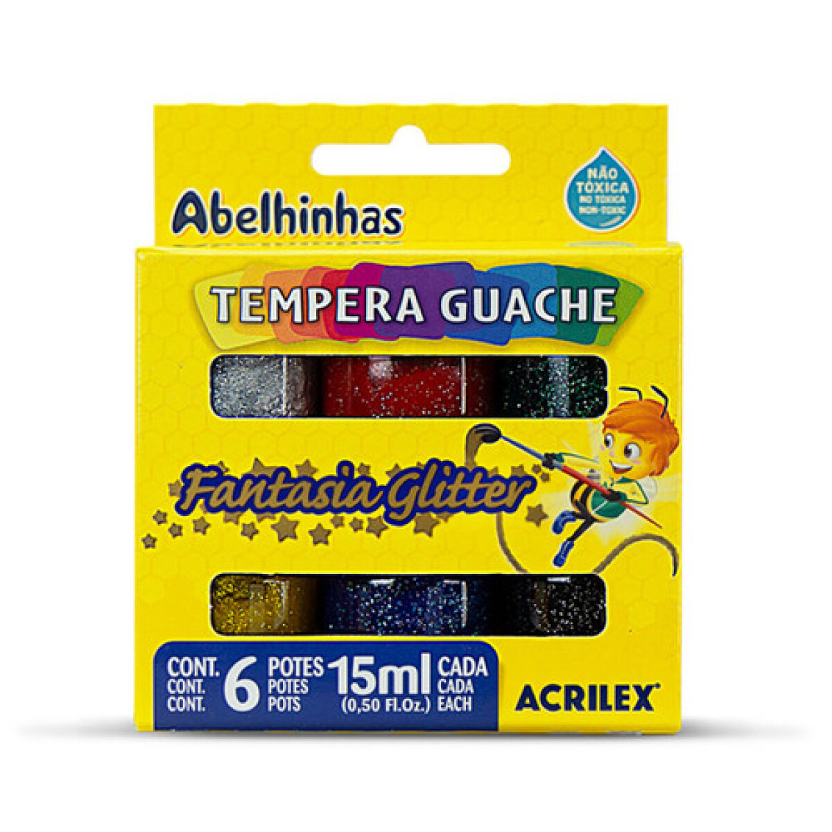 Tempera Glitter Acrilex x6 