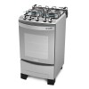 Cocina Mueller Decorato 4b Color Inox Puerta Con Visor 220v Cocina Mueller Decorato 4b Color Inox Puerta Con Visor 220v