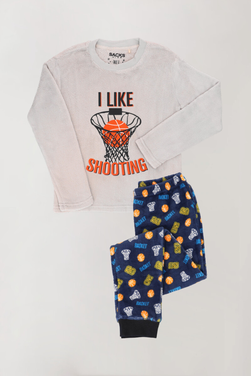 Pijama basket - Gris 