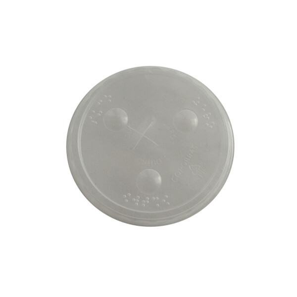 TAPA VASO 500 CON AGUJERO TRANSPARENTE