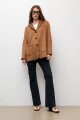 Blazer simil gamuza tostado