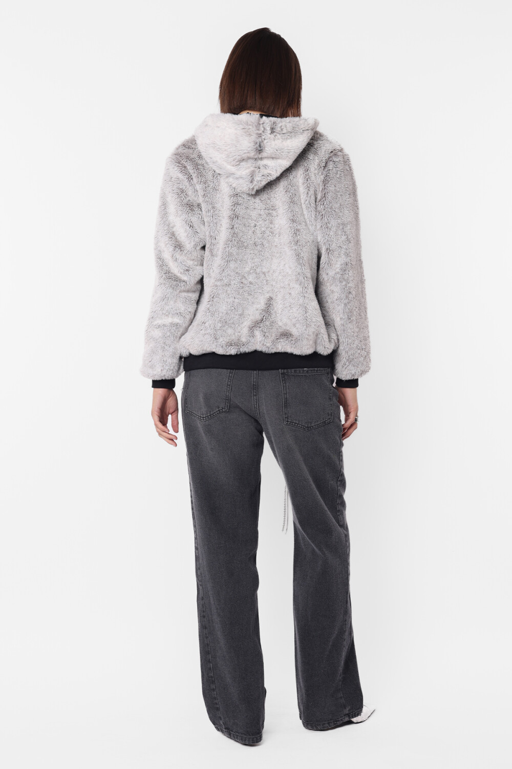 Campera Furry Gris