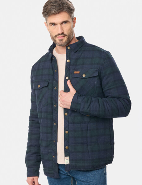SOBRECAMISA TIPO CAMPERA Azul