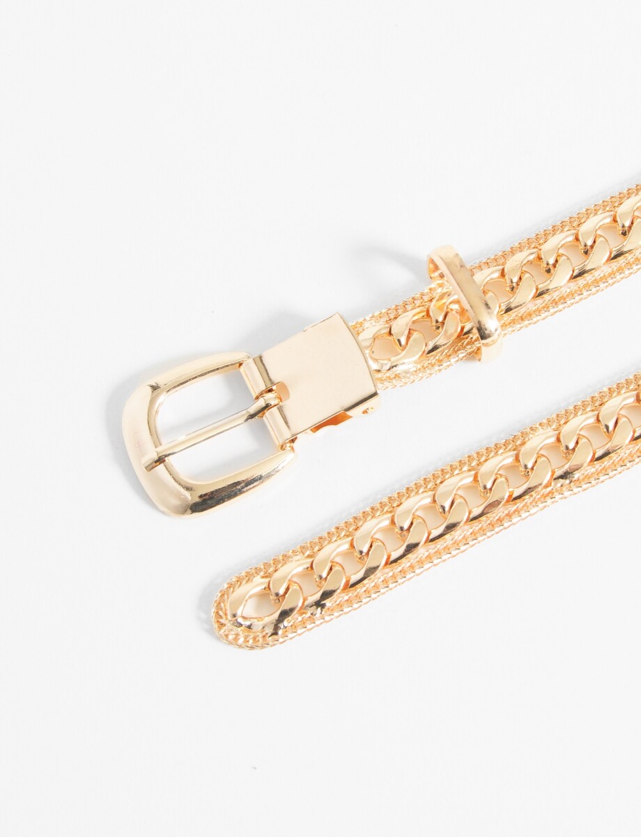 Cinturón metálico cadena - dorado 