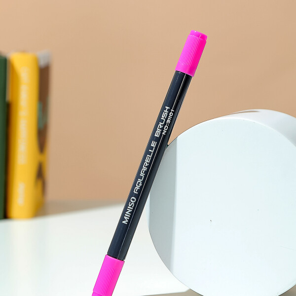 Marcador doble punta fucsia