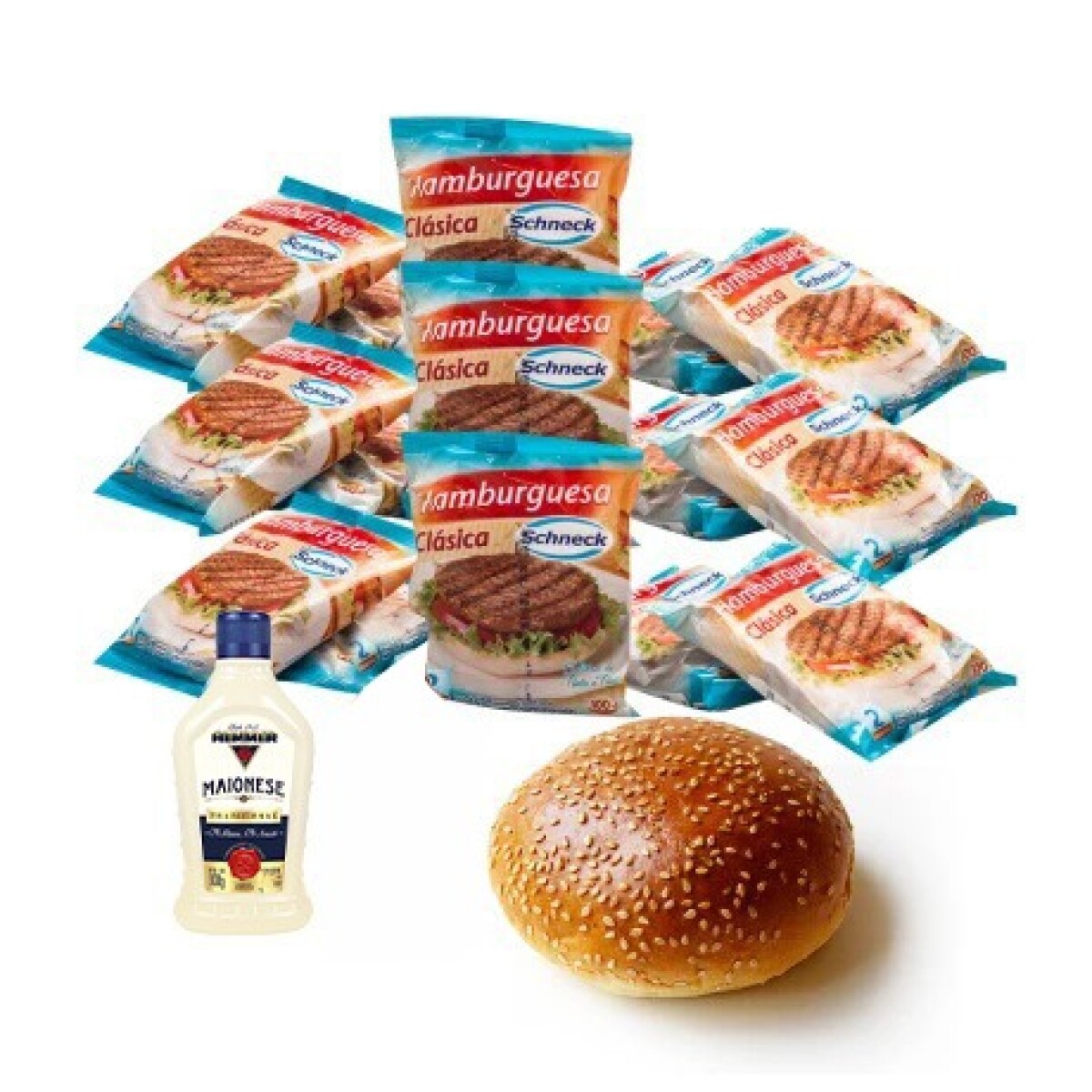 24 Hamburguesa Clasica + 24 Tortugas Pangiorno + Mayonesa 500g 