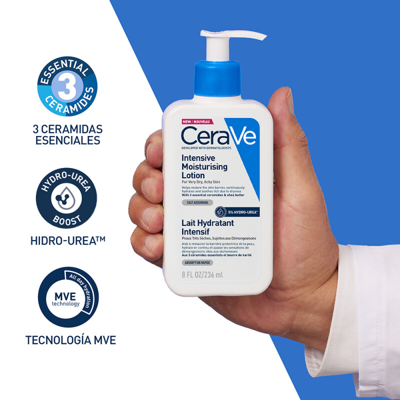 CERAVE LOCION HIDRATANTE INTENSIVA 236 ML - Piel seca a muy seca CERAVE LOCION HIDRATANTE INTENSIVA 236 ML - Piel seca a muy seca