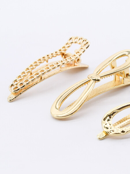 BROCHES SET X 3 DORADO