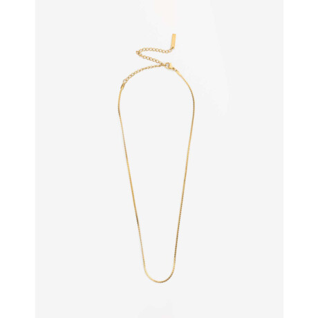Collar Cadena En Acero Dorado