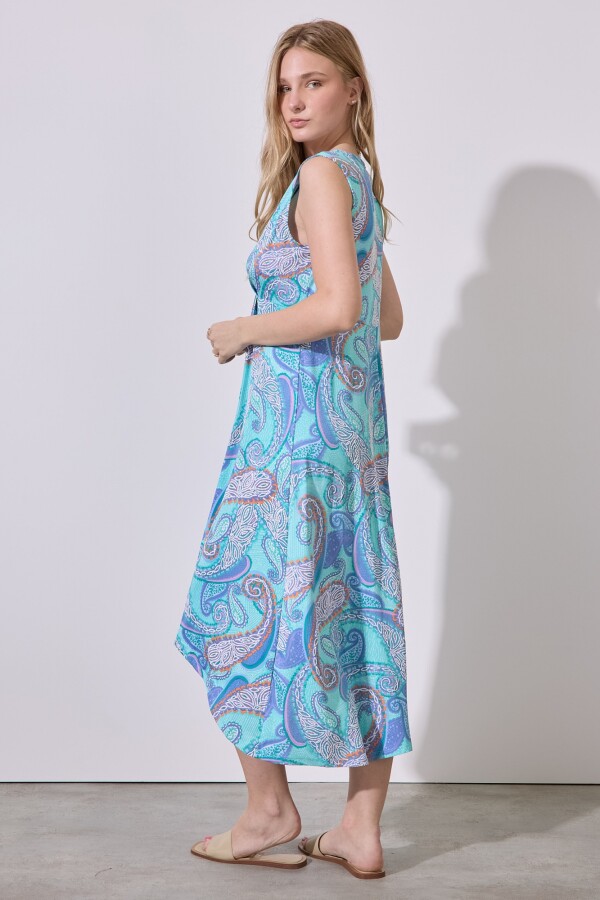 Vestido Maxi Printed VERDE/MULTI