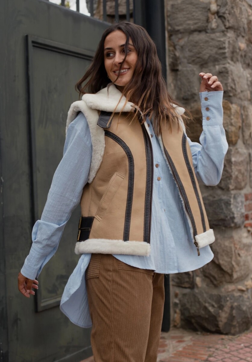 CHALECO EKO - Beige Y Choc 