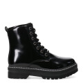Botas de Niña MINI Miss Carol LEAVEN acordonada Negro (Charol)