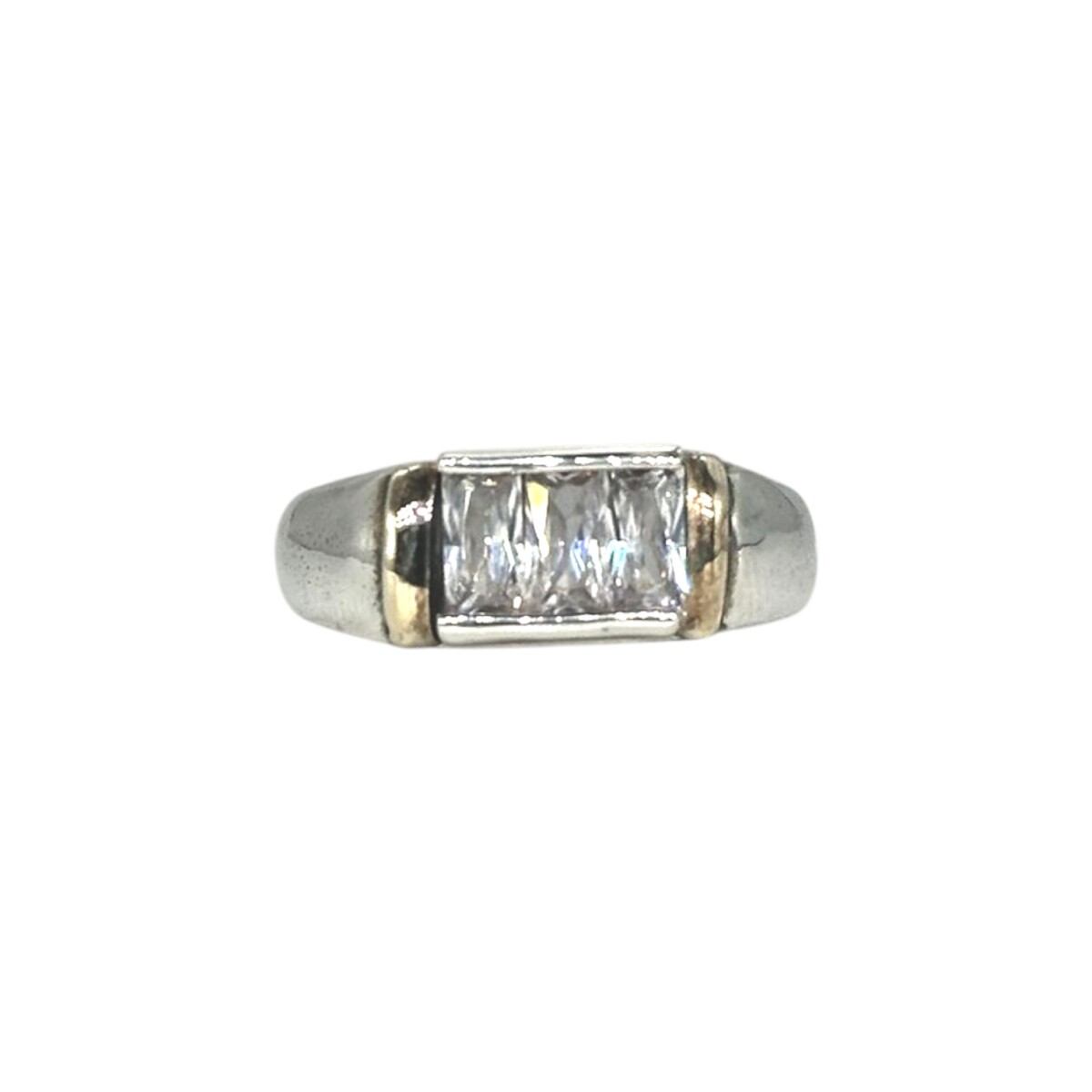 Anillo Varios-Plata y Oro-Piedra Zirconia-AN5133 - conpiedra 