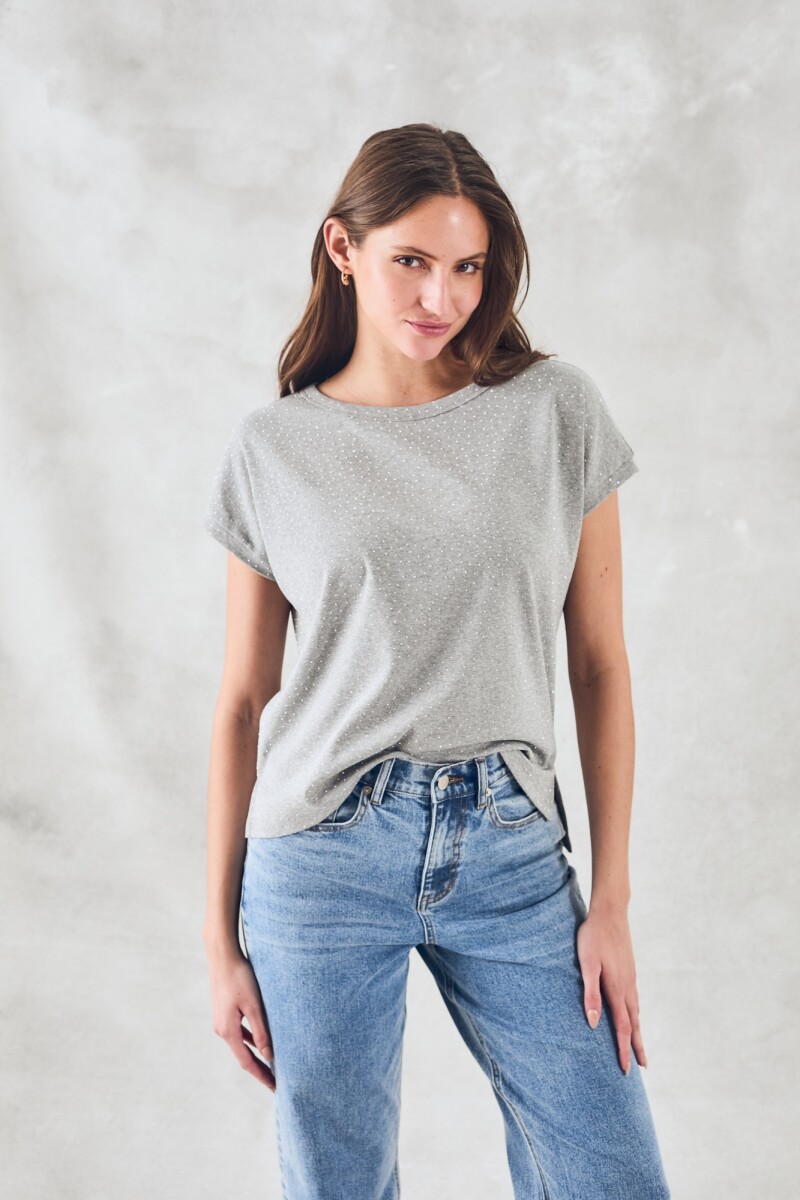 Remera Brillo - Gris Melange 
