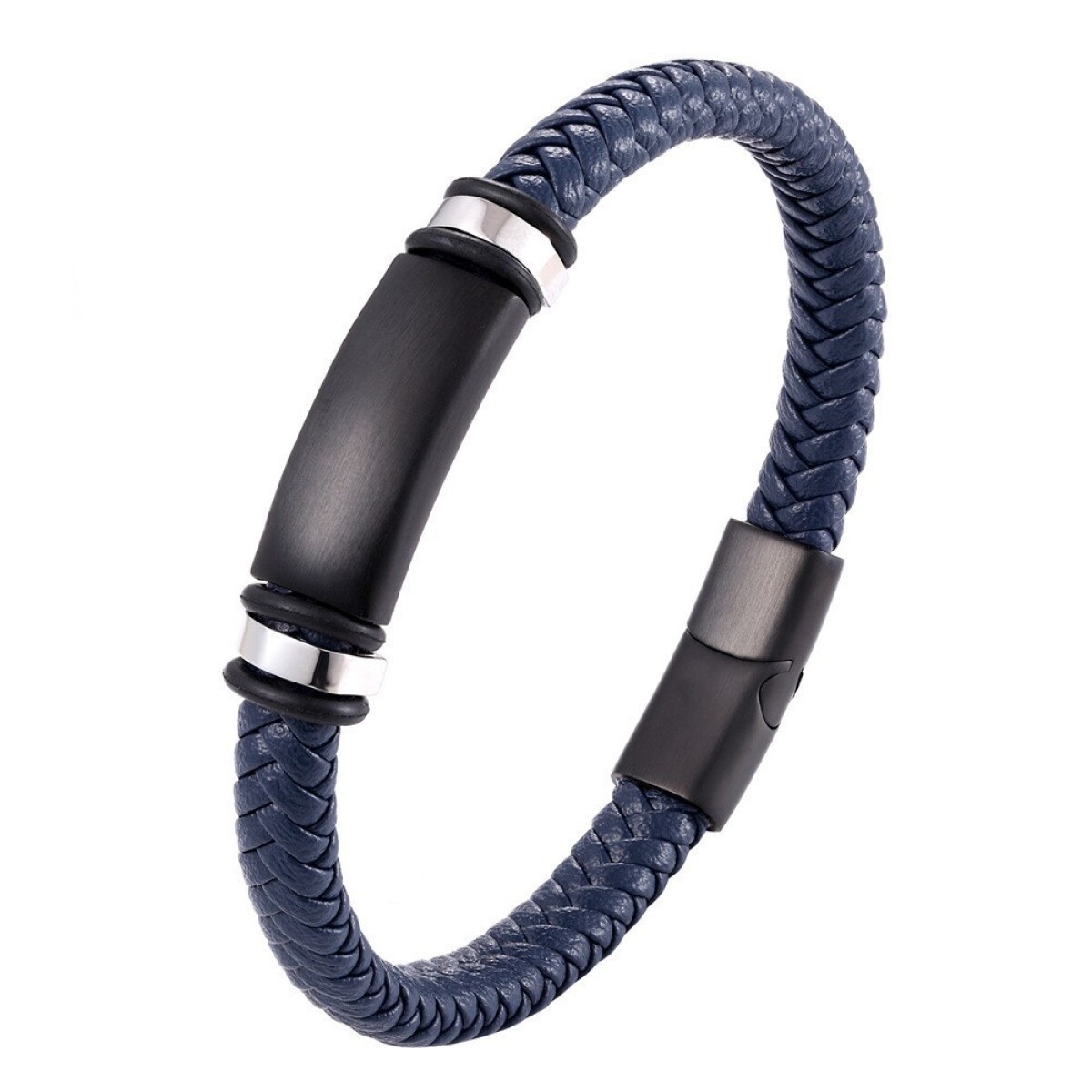 Pulsera De Cuero Azul 
