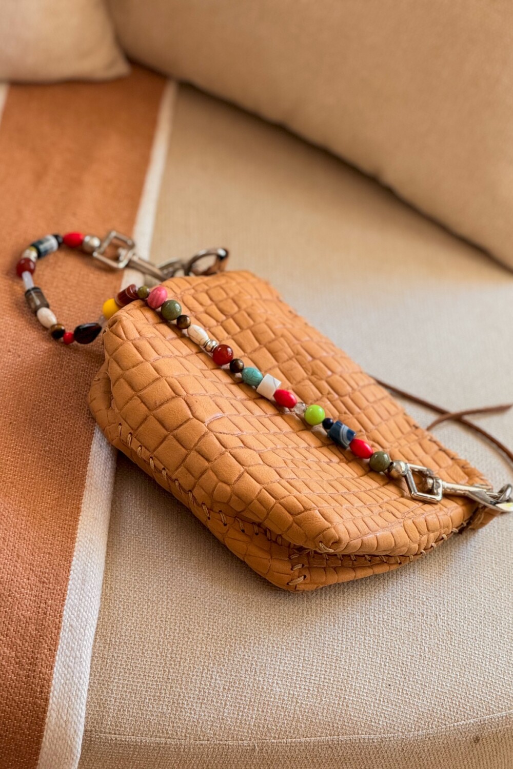 Multi Stone Bag Beige