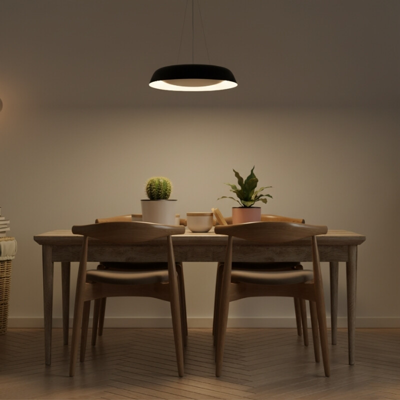 LUMINARIA COLGANTE DECORATIVA DIMERIZABLE HARLEY CCT 25W Luminaria Colgante Dimerizable Harley Negra Cooper