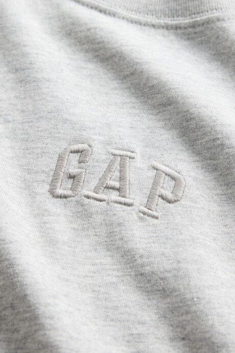 Remera Mini Logo Gap Hombre Light Heather Grey B08