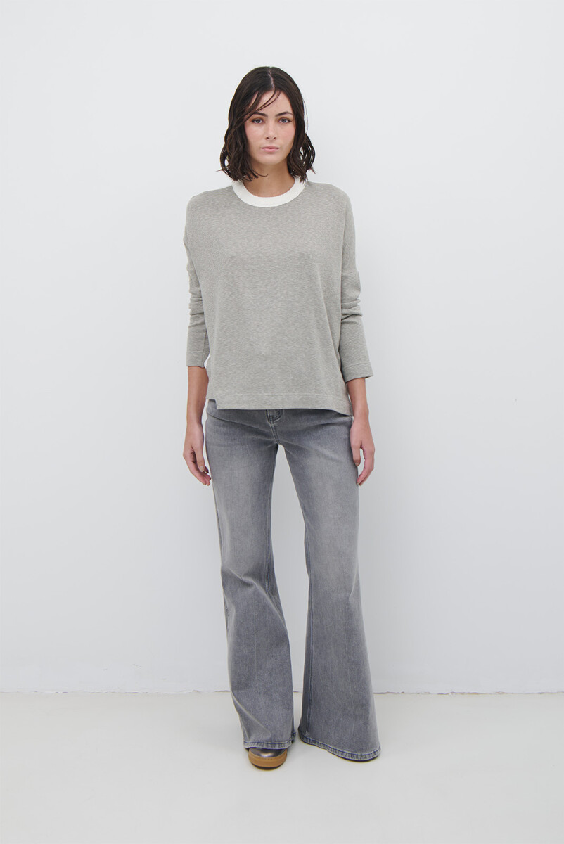 REMERA NECK - GRIS 