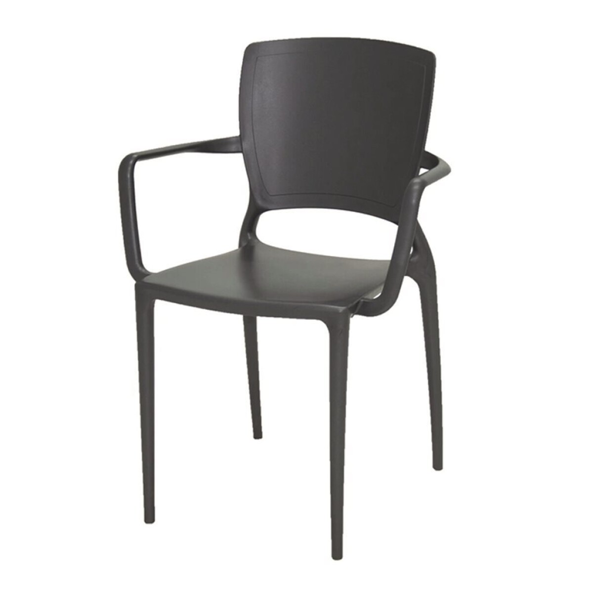 SILLA SOFIA C/POSABRAZOS 59X53X84CM GRAFITO 