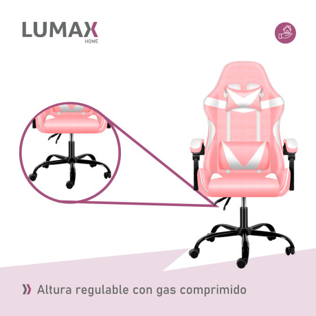 Silla Gamer Lumax Modelo ROM Rosa