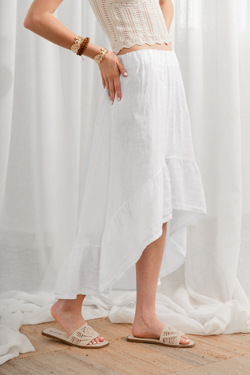 Falda Maddalena Blanco