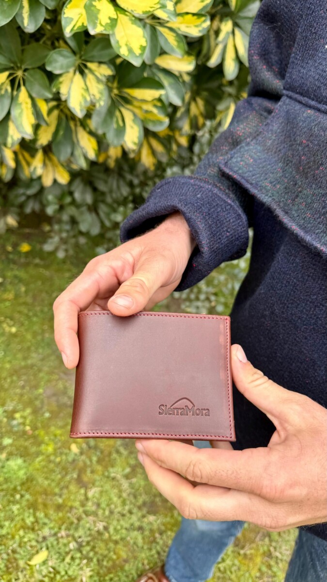 Billetera Men - Chocolate / Rojo 
