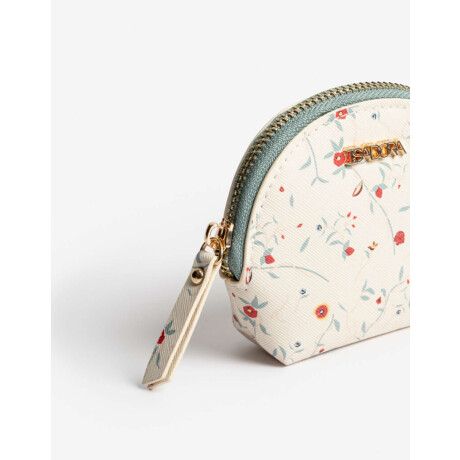 Monedero Con Cierre Cremallera Estampado Flores