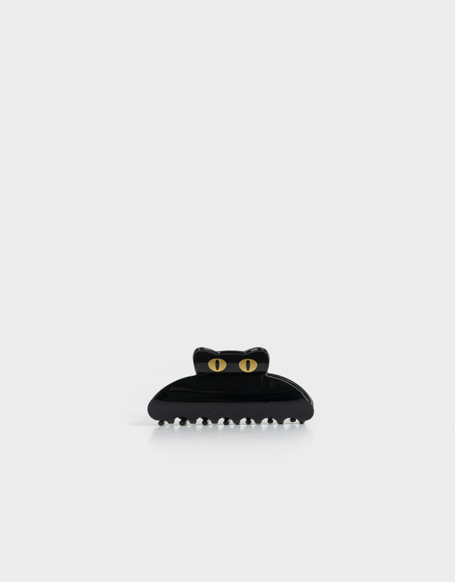 Broche Halloween Broche Acrílico De Gato - Negro