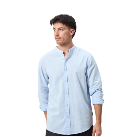 CAMISA M/LARGA S-XXL CELESTE