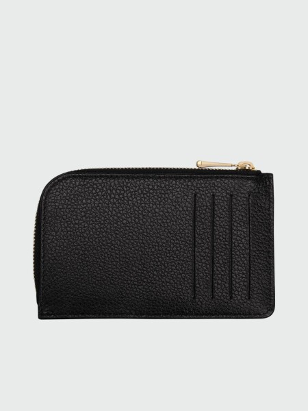 Longchamp -Tarjetero compacto, Le Foulonné Negro