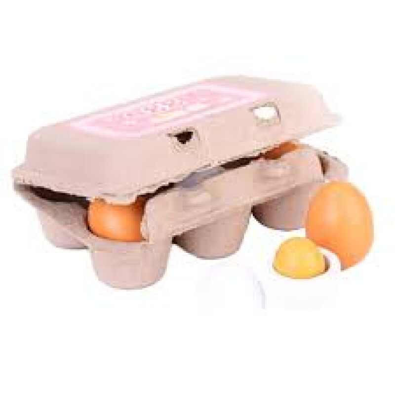 Juego de huevos de simulación de madera para niños de 6 piezas Juego de huevos de simulación de madera para niños de 6 piezas