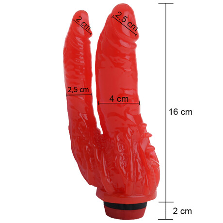 Vibrador Doble Placer Rojo