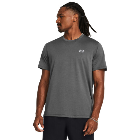 UA LAUNCH SHORTSLEEVE-ORG GRY-025