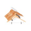 Percha de madera con pinzas x 50 resistente Percha de madera con pinzas x 50 resistente