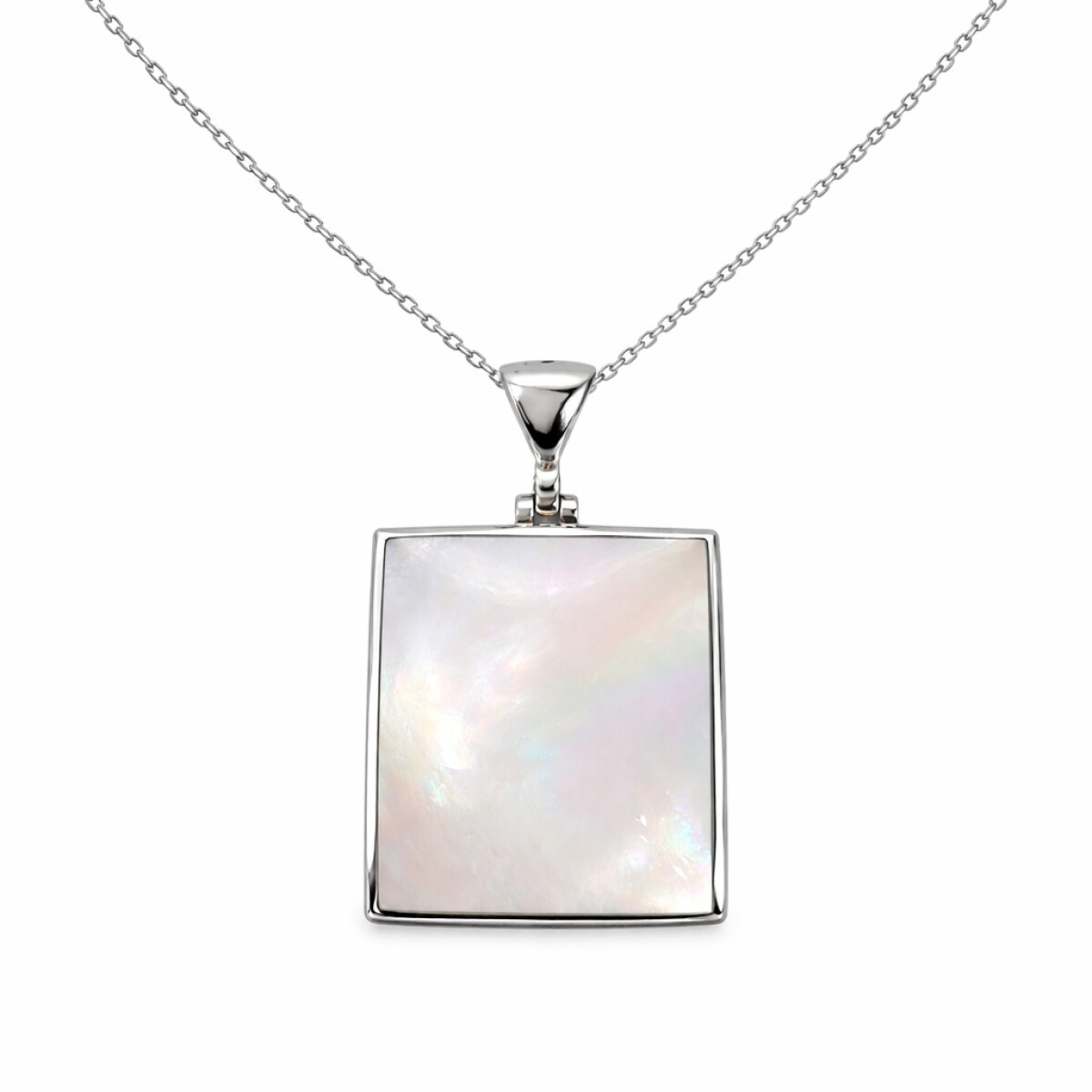 Dije rectángulo - Plata 925 - Nacar - CP3204 - sinpiedra 