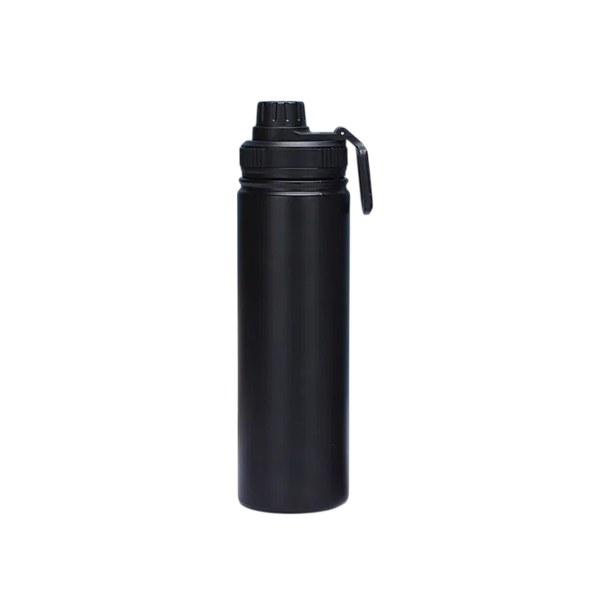 Botella deportiva térmica con tapa de rosca 750ml - Negro 