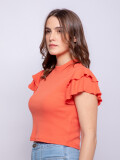 REMERA FLOWY Coral Oscuro