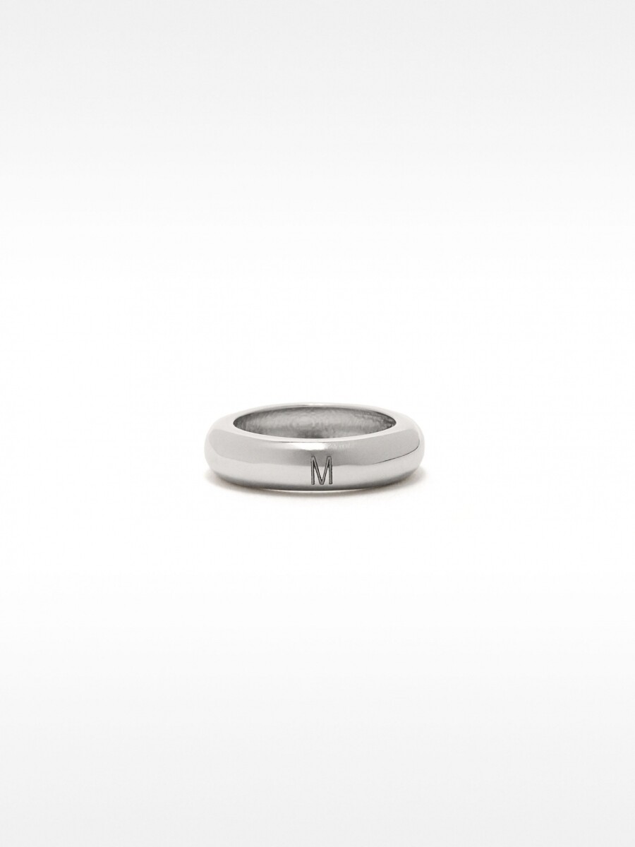 Anillo Redondeado Para Meñique - Plata De Ley 925 plateado