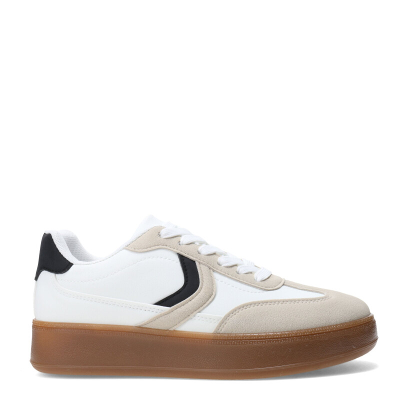 Championes de Mujer Miss Carol PUPEF con suela caramelo Blanco - Beige