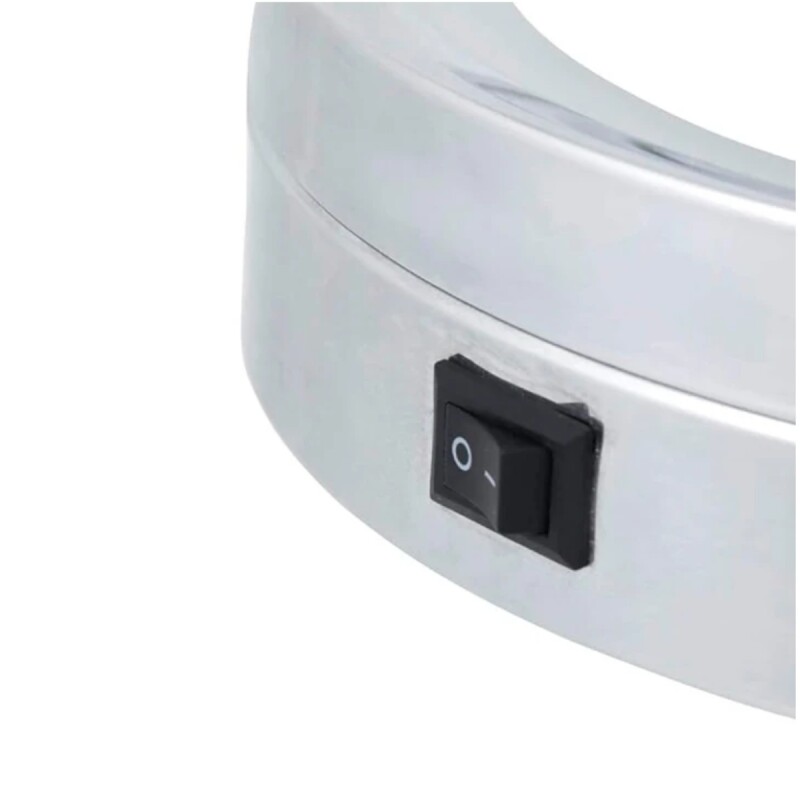 Espejo maquillaje de pie aumento doble cara luz led PLATA