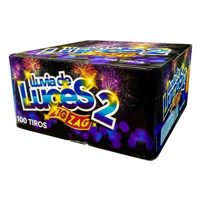 TORTA LLUVIA DE LUCES 2 ZIG ZAG 100 Tiros TORTA LLUVIA DE LUCES 2 ZIG ZAG 100 Tiros