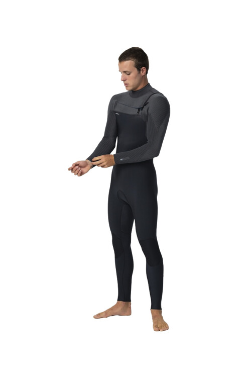 HyperFreak 4/3+mm - Chest Zip Full Wetsuit - Black Tempered Steel HyperFreak 4/3+mm - Chest Zip Full Wetsuit - Black Tempered Steel