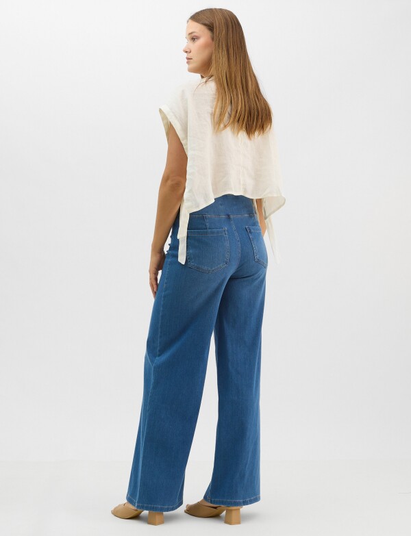 Jegging Estilo Palazzo Con Cintura Elástica JEAN