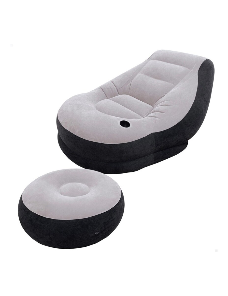 INTEX SILLÓN INFLABLE 99 X 130 X 76 CM CON POSAVASOS + APOYAPIES 64 X 28 CM 