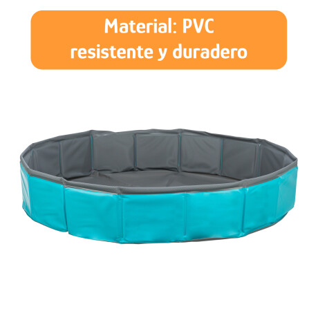 Piscina Plegable Multiuso 160x30cm PVC Estable y Segura Celeste