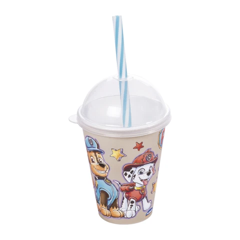 Vaso Plástico Milk Shake Paw Patrol Diseños Surtidos 280 ml U