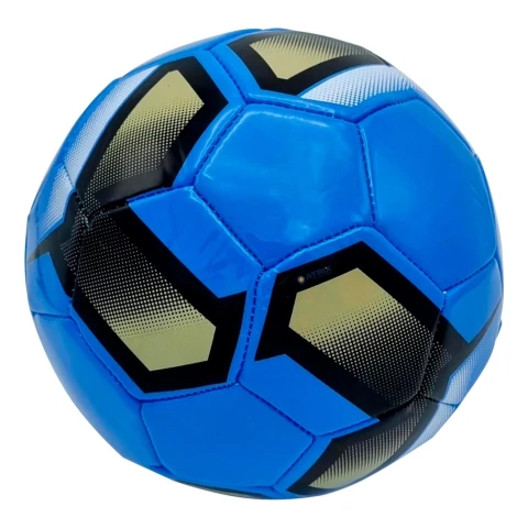Pelota Futbol N5 Cuero Sintetico Reforzada Semiprofesional Variante Color Celeste