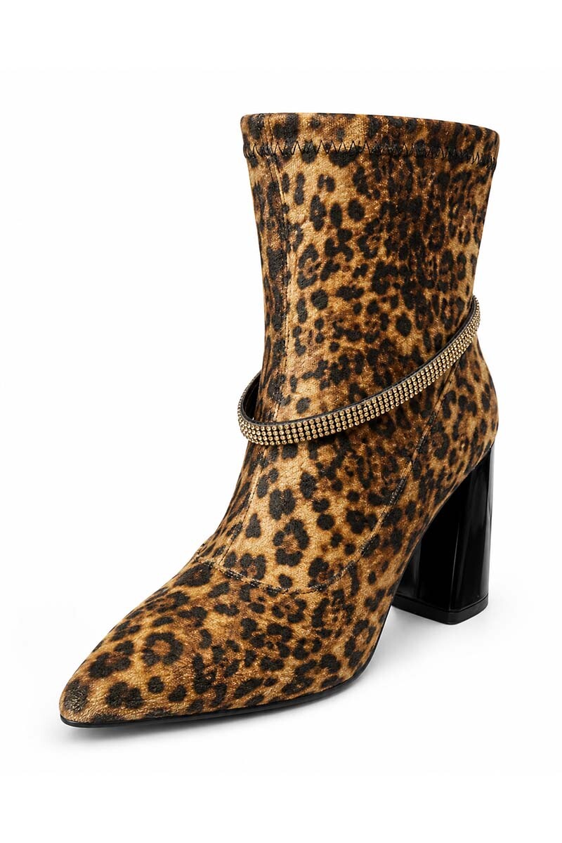 Bota Euro Animal Print / Cebra Marron