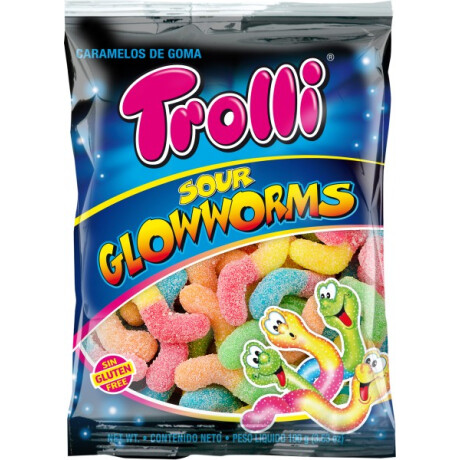 GELATINA TROLLI GLOWWORMS 100GR GELATINA TROLLI GLOWWORMS 100GR